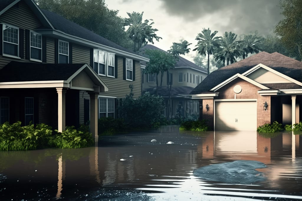 Flooding in an Orlando neighborhood that was hit by Hurricane Ian McCormack Realty Renters Choice Homes Hurricane Ian damaged this neighborhood in Sept 22