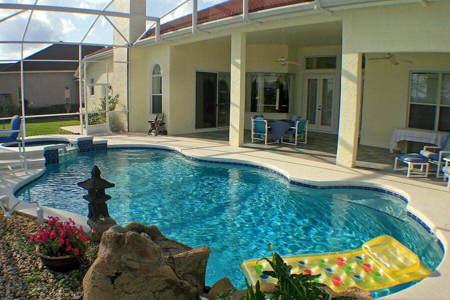 Kissimmee Backyard Pool And Lanai McCormack Realty Renters Choice Homes Long Term Property Management Kissimmee FL